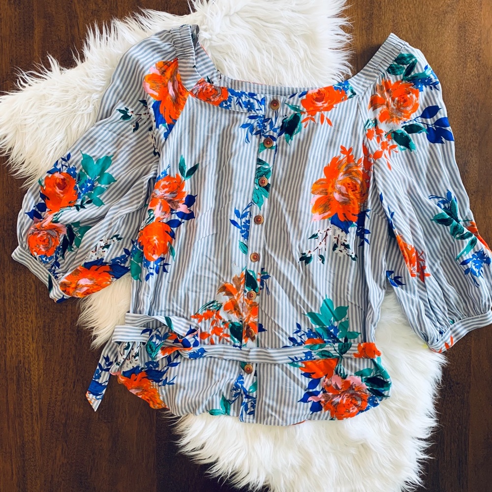 Maeve by Anthropologie Floral Blouse